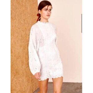 Ulla Johnson Eva Eyelet Mini Dress Size 6